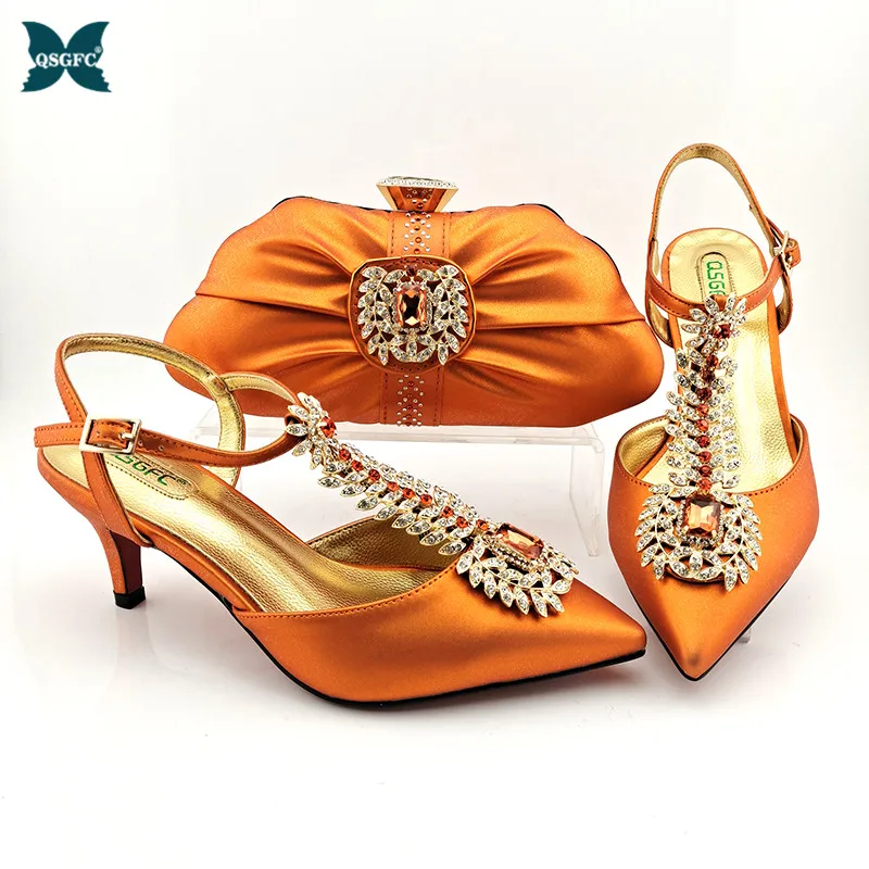 

QSGFC новейший итальянский дизайн модные золотые уши в форме пшеницы стиль Дамская фотография оранжевый цвет вечерние