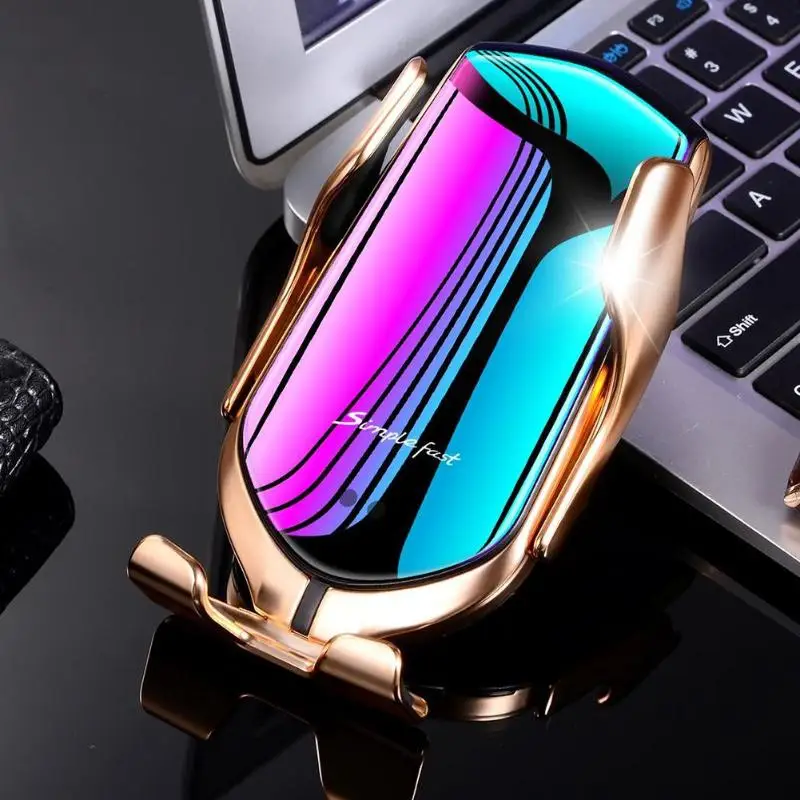 QI Беспроводное зарядное устройство 10 Вт Авто Зажим Автомобильный держатель