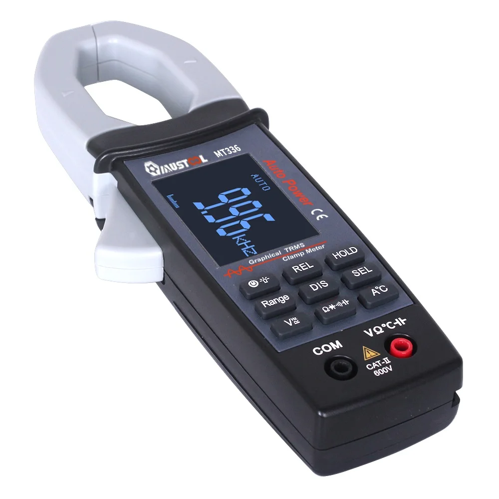 Mutool MT336 600V Цифровой клещи переменного/постоянного тока Напряжение True RMS Авто