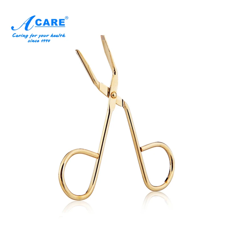 1 x Golden Scissor Пинцет для бровей, ножницы, зажим, безвредный, компактный, для красоты волос, наклонный, нержавеющая сталь, профессиональные инструменты, для макияжа, выщипывание, чистый - Цвет: 1 x Golden Scissor
