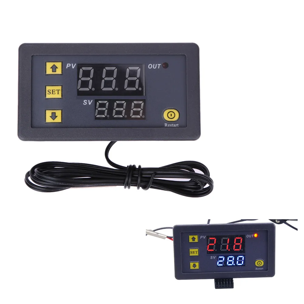 W3230 термостат цифровой Температура Управление DC12V/24V AC110V 220V 20A светодиодный с