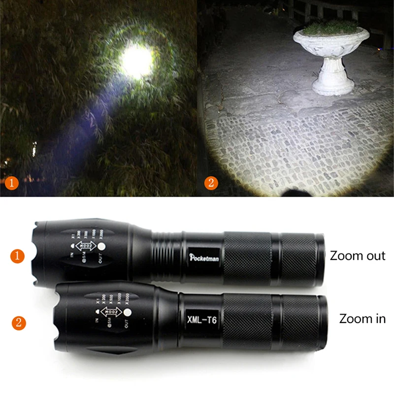 4000LM Most Bright T6 Led flashlight torch Camping light 5 switch Modes waterproof Zoomable Bicycle Light use 18650 battery | Лампы и