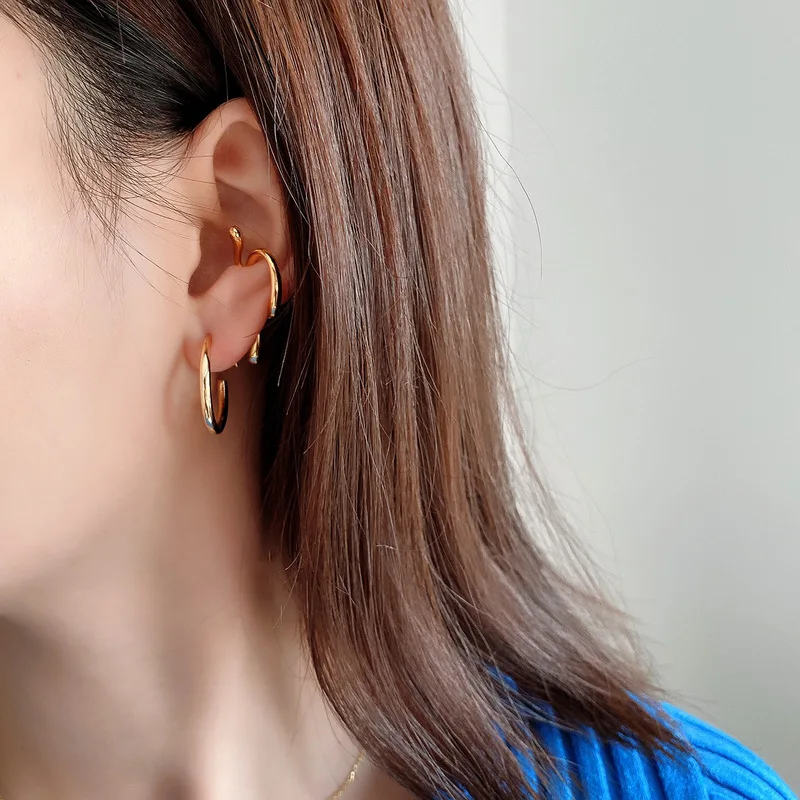 

Timeless Wonder 925 Sterling Silver Geo Twist Ear Cuff Women Jewelry Punk Clip Non Pierced Gothic Boho Trendy Top Runway 4124