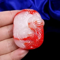 natural chicken blood hand carved tiger pendant fashion boutique jewelry mens and womens zodiac necklace gift accessories