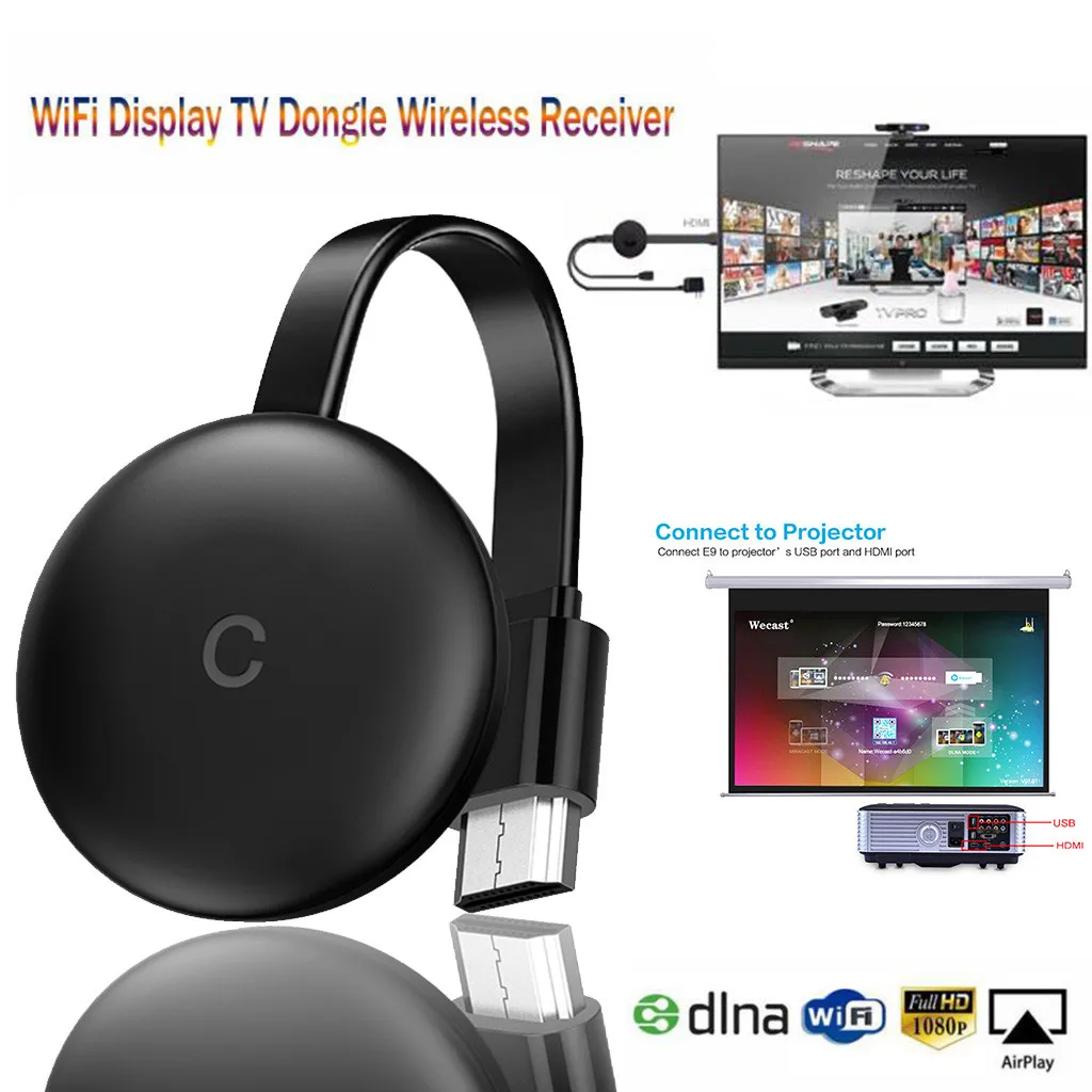 Новый двухдиапазонный 5G/2 4G WiFi HDMI 1080P беспроводной дисплей ресивер для Google
