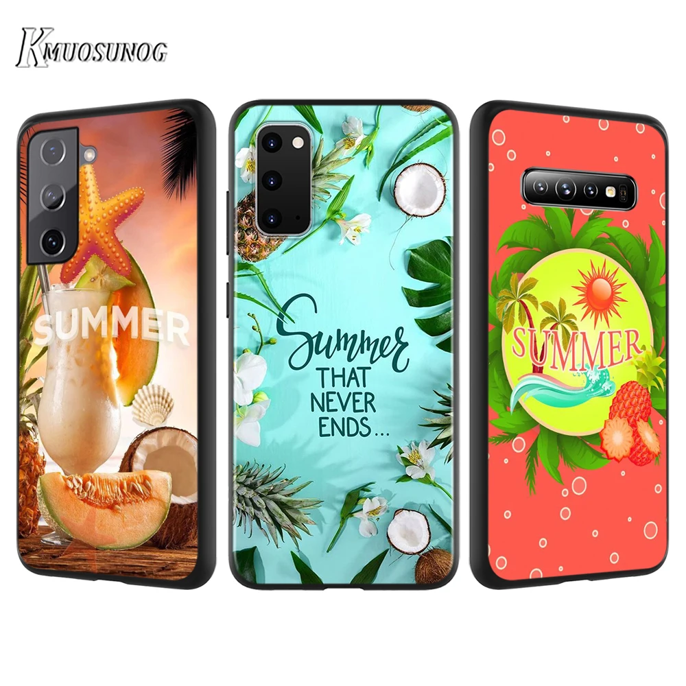 Силиконовый чехол Hello Summer с кокосом для Samsung Galaxy S21 S20 FE Ultra S10 S10E Lite S9 S8 S7 Edge Plus