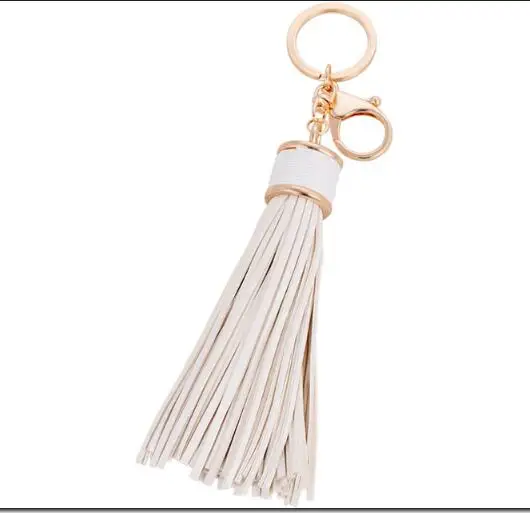 

1pcs/lot woman Tassel Pu Leather Keychain Purse Bag Buckle HandBag Pendant For Car Keyring tassel key ring