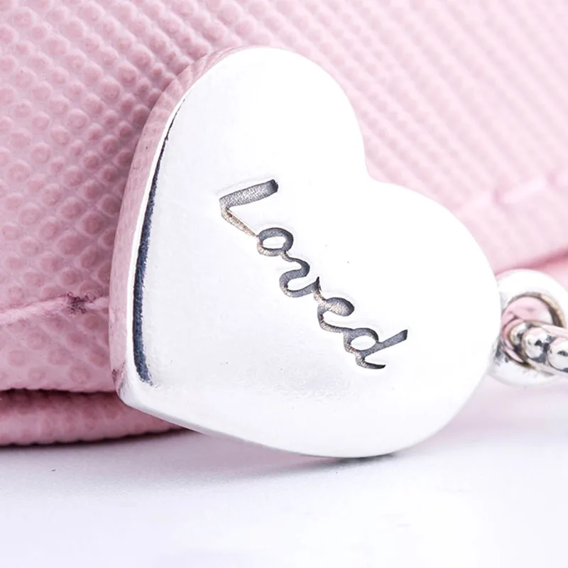 

Authentic 925 Sterling Silver Charm Creative Pink Love Fashion Pendant Fit Pandora Women Bracelet & Necklace Diy Jewelry