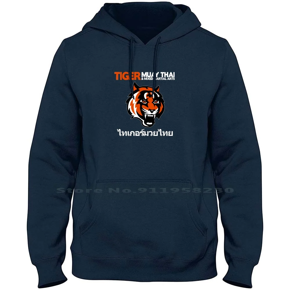

Tiger Muay Thai Gym Men Hoodie Sweater 6XL Big Size Cotton Muay Thai Popular Cartoon Tiger Humor Thai Nerd Geek Cute Gym Ny