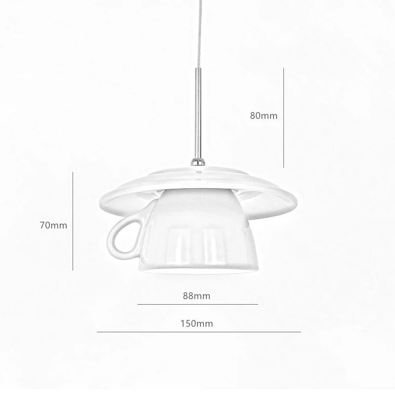 Подвесные светильники современные керамические чайные чашки подвесные лампы