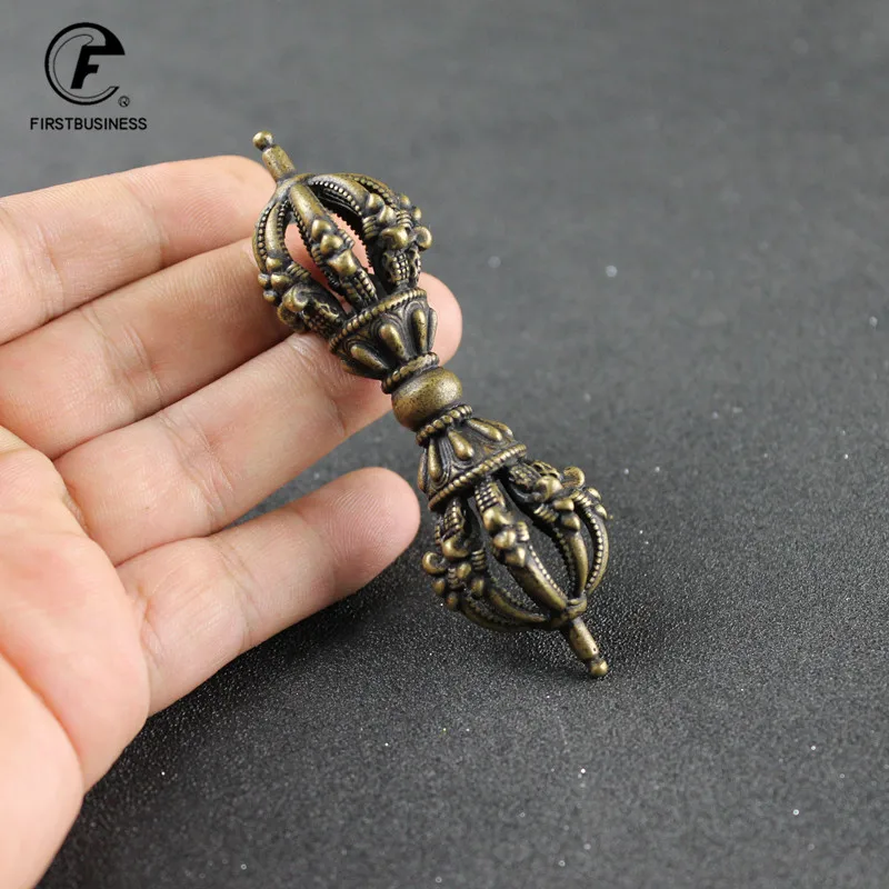 Тибет буддизм ручной работы Старый Медь Шесть мантру Ваджра Дордже кулон