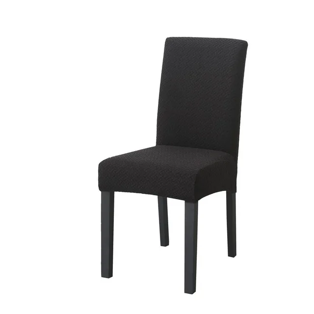 03-Black 2019New бархат жаккард обеденный чехол для кресла спандекс эластичный чехол для кресла чехол для стула стрейч рождественские чехлы для стульев для свадьбы - Цвет: 03-Black