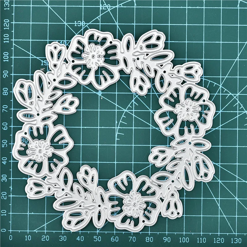 DiyArts весенний цветок венок металлические Вырубные штампы Скрапбукинг трафареты