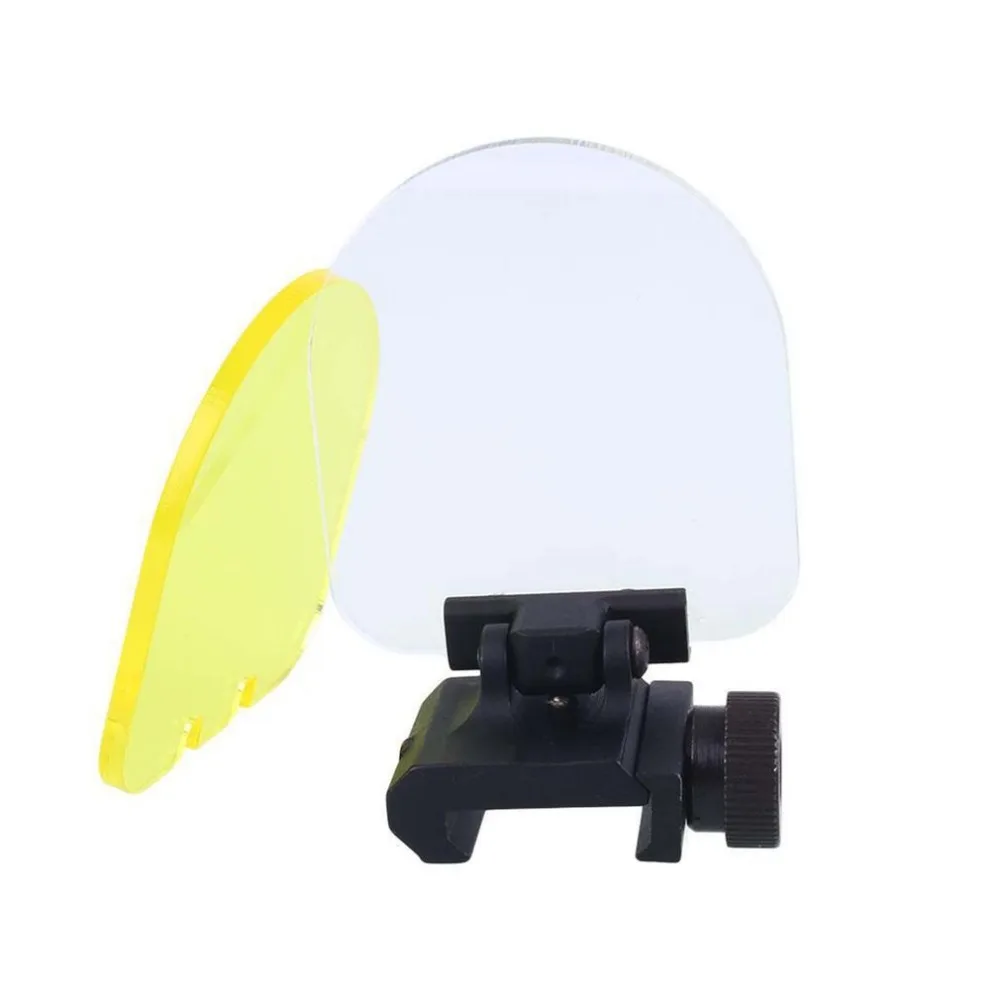 

Hunting Shooting Eye Protector Kit Foldable Sight Scope Lens Screen Protector Cover White & Yellow Shield And Rail Mount