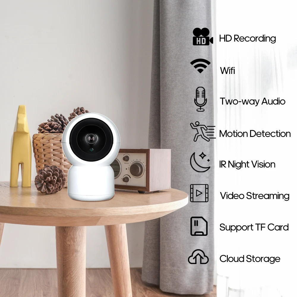 IP Камера 1080P WI FI Смарт Секьюрити наблюдения 360 градусов панорамный TF слот для