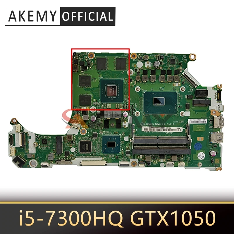 

For ACER AN515-51 A715-71G laptop motherboard LA-E911P NB.Q2Q11.003 NBQ2Q11003 i5-7300HQ GTX1050 tested 100% working Mainboard
