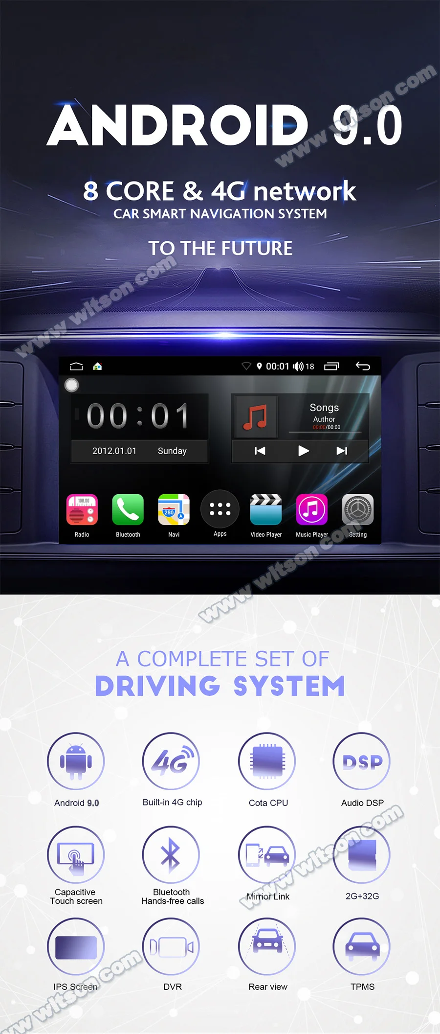 WITSON S300 Android 9,0 автомобильный DVD для CHEVROLET ORLANDO 2012 8 Восьмиядерный 4 Гб ОЗУ 32 ГБ флэш gps+ ГЛОНАСС+ wifi/4G+ DSP+ DAB+ OBD+ TPMS