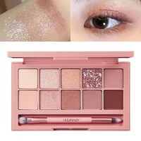 eyeshadow palette long lasting waterproof cosmetics 10 colors korean cosmetics eye shadow palette with brush for girl