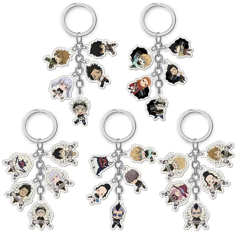 Брелок с японским аниме чёрным клевером брелок мультяшной фигуркой автомобиля