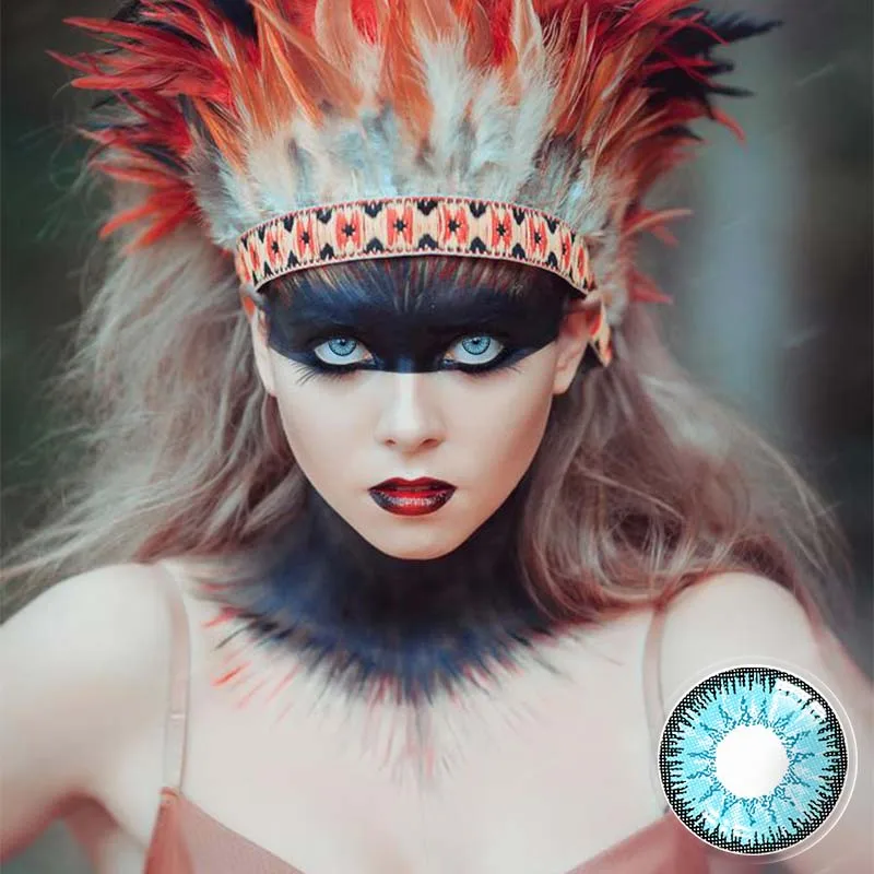 Цветные контактные линзы Pupilentes цветные для глаз рождественские аниме макияжа