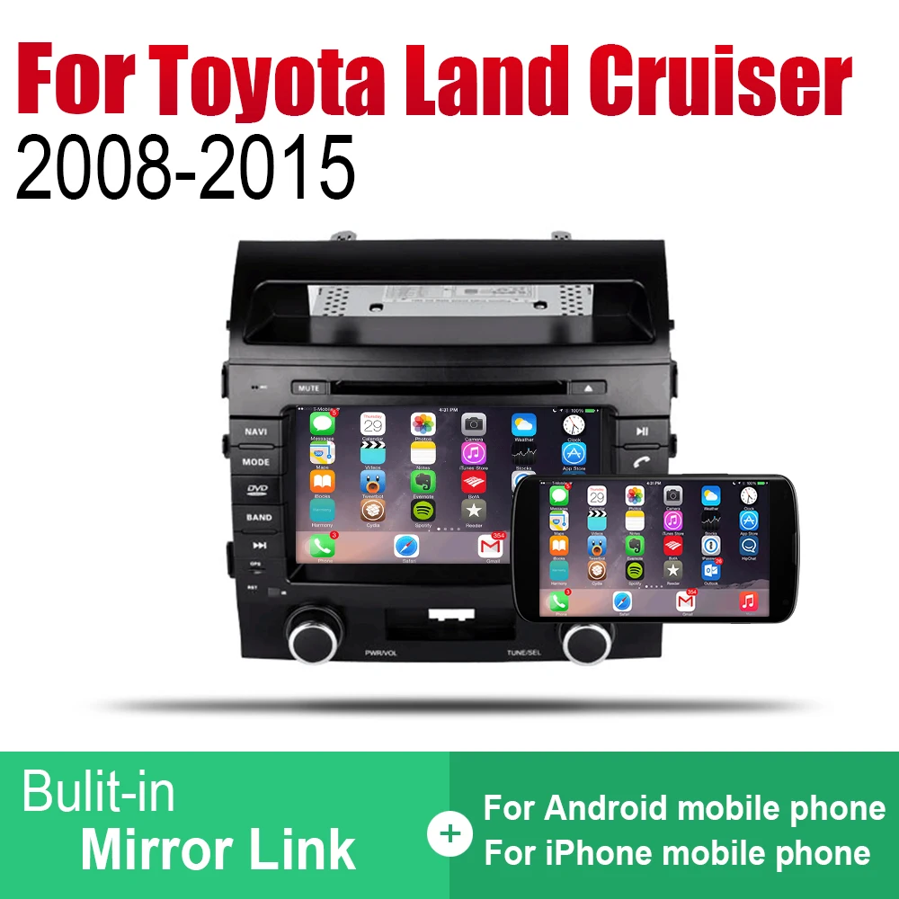 Автомагнитола ZaiXi 2 Din для Toyota Land Cruiser 2008 ~ 2015 GPS навигация BT Wi Fi карта мультимедийная