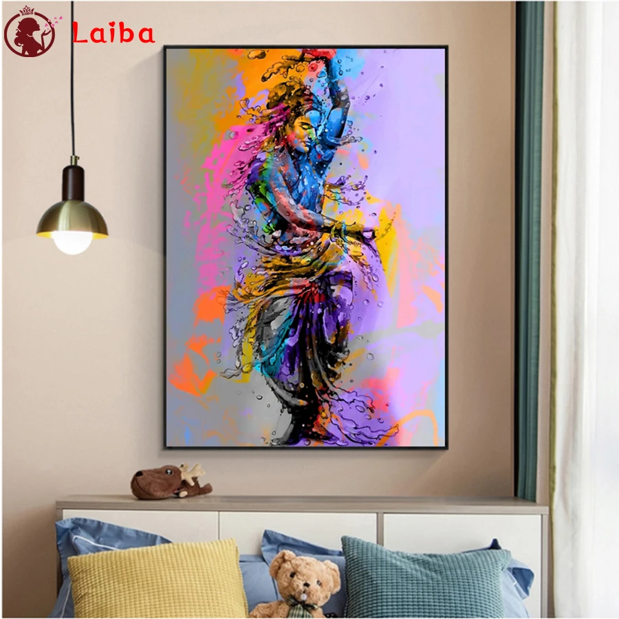 

diamond painting Abstract art, painted Buddha statue, religion diamond embroidery full square/round drill puzzles gifts