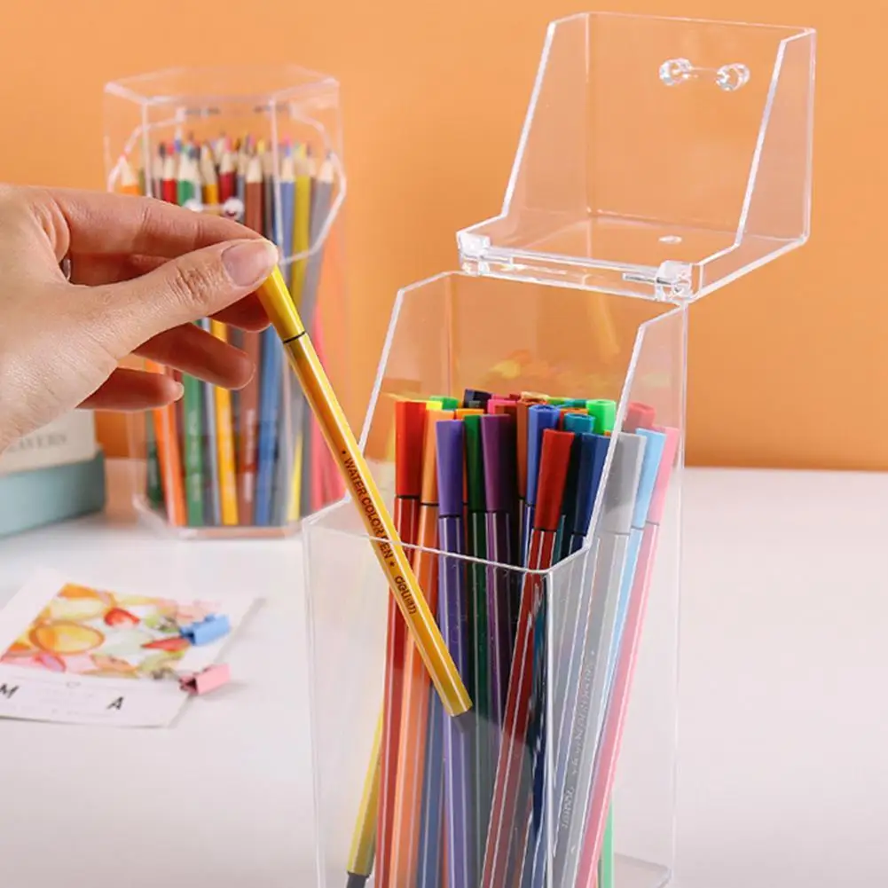 Прозрачный Женский органайзер для хранения канцелярских принадлежностей