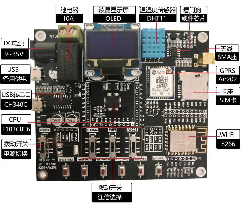 Плата разработки IoT облачный сервер ESP8266GPRS MQTTair202 приложение WeChat STM32 | Инструменты