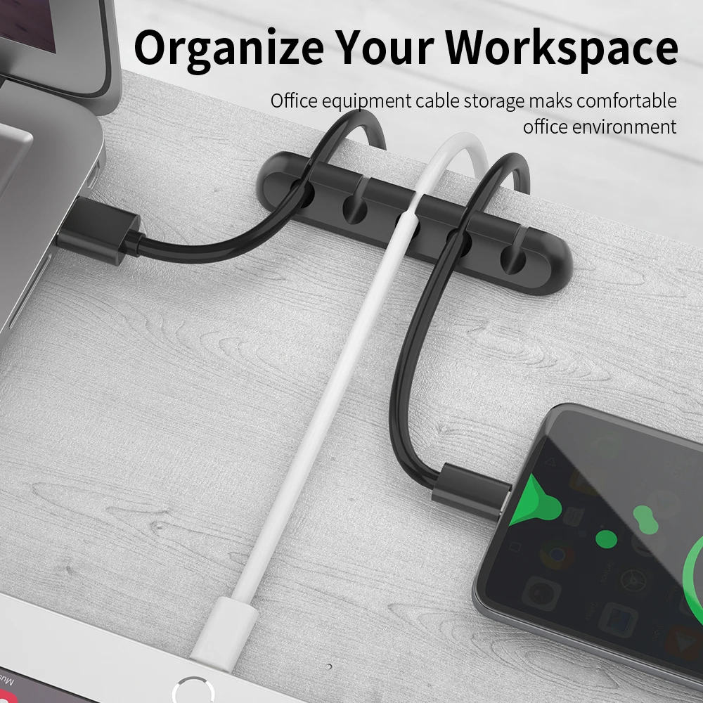 Essager Кабельный органайзер USB кабель провод держатель мышь наушники зарядное устройство шнур протектор стол зажим для намотки кабель управление