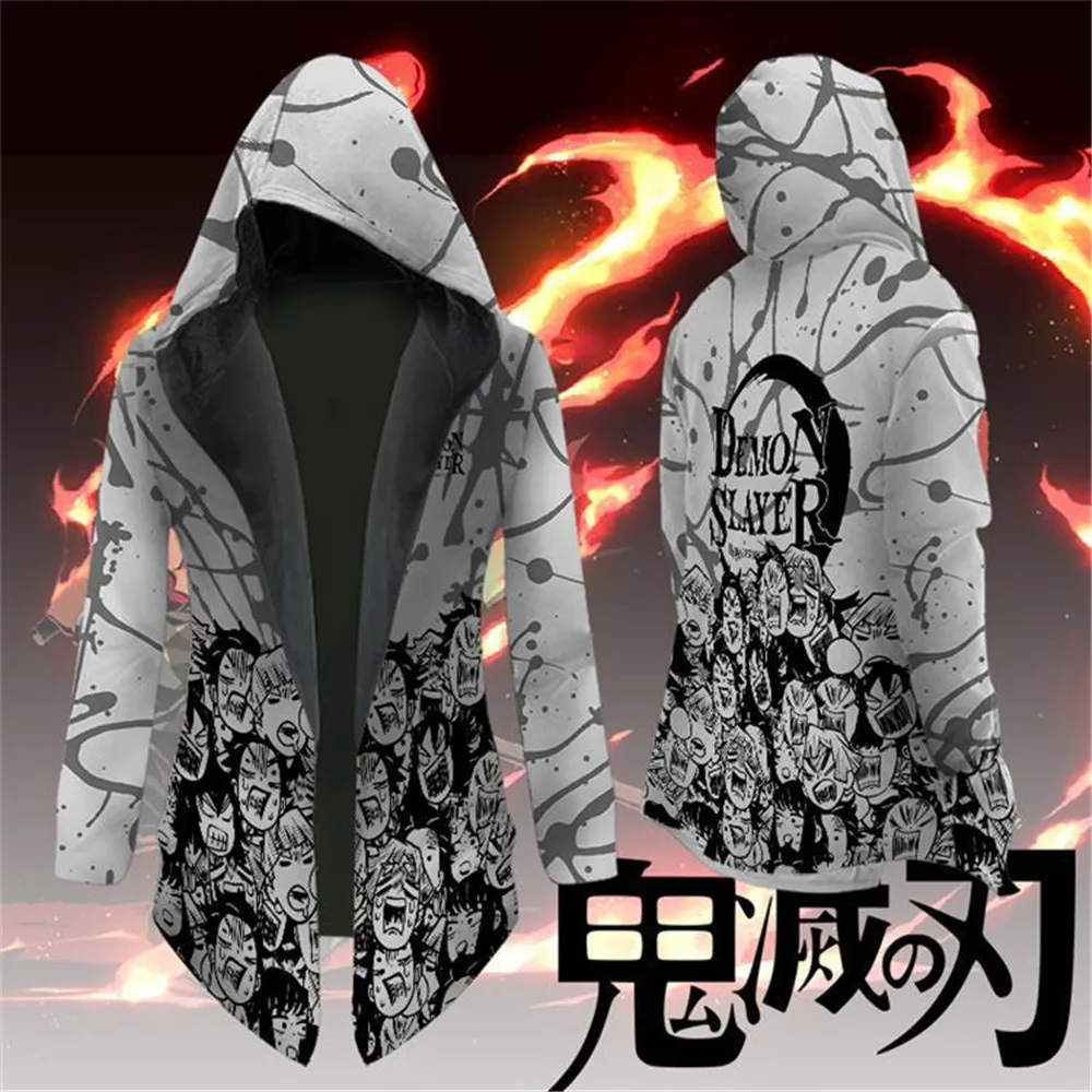 Косплей демона Slayer: Kimetsu no Yaiba uniform Kamado Tanjirou Agatsuma Zenitsu 3D ветровка с капюшоном