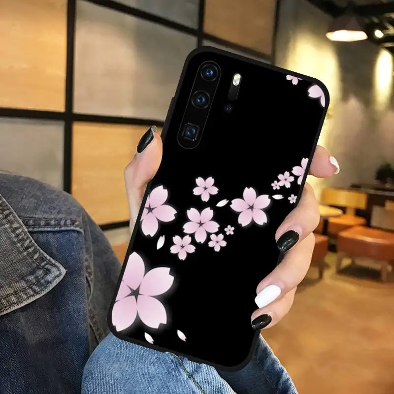 

Pink Flower Phone Case For Huawei honor Mate P 9 10 20 30 40 Pro 10i 7 8 a x Lite nova 5t