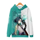 От 3 до 16 лет Детская толстовка с 3D принтом Genshin толстовка с капюшоном для мальчиков детская толстовка модная мужская женская одежда с капюшоном в стиле хип-хоп спортивные костюмы