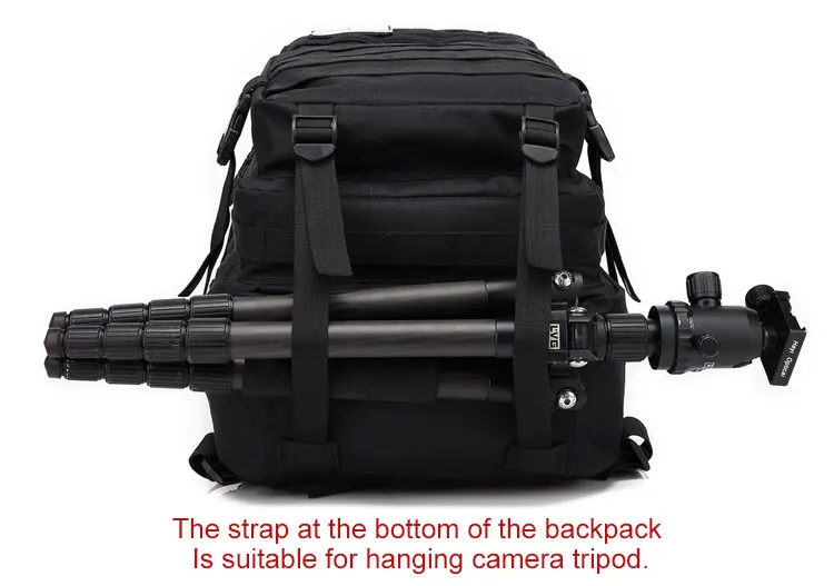 50L Capacity Military Tactical Backpack Men Army Large Bag Hiking Camping Rucksack Hunting Outdoor Waterproof Travel Backpack