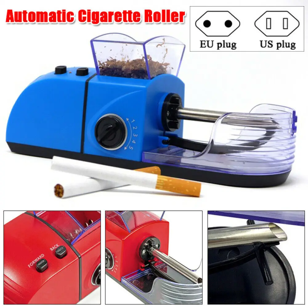 

100-240V Electric Automatic Cigarette Roller Tobacco Rolling Injector 78mm DIY Smoking Tool Smoking Accessories EU / US Plug