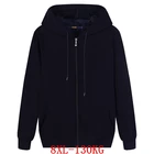 Женская толстовка на молнии с капюшоном, большой размер 8XL, размера плюс размер 5XL6XL 7XL, осенне-зимняя свободная синяя Большая куртка с длинным рукавом