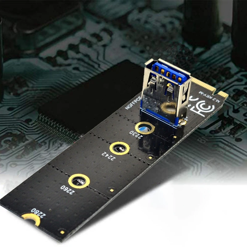 Плата адаптера M.2 PCI E X16 NGFF слот + PCIE 1X до 16X 6Pin графическая карта Удлинительный