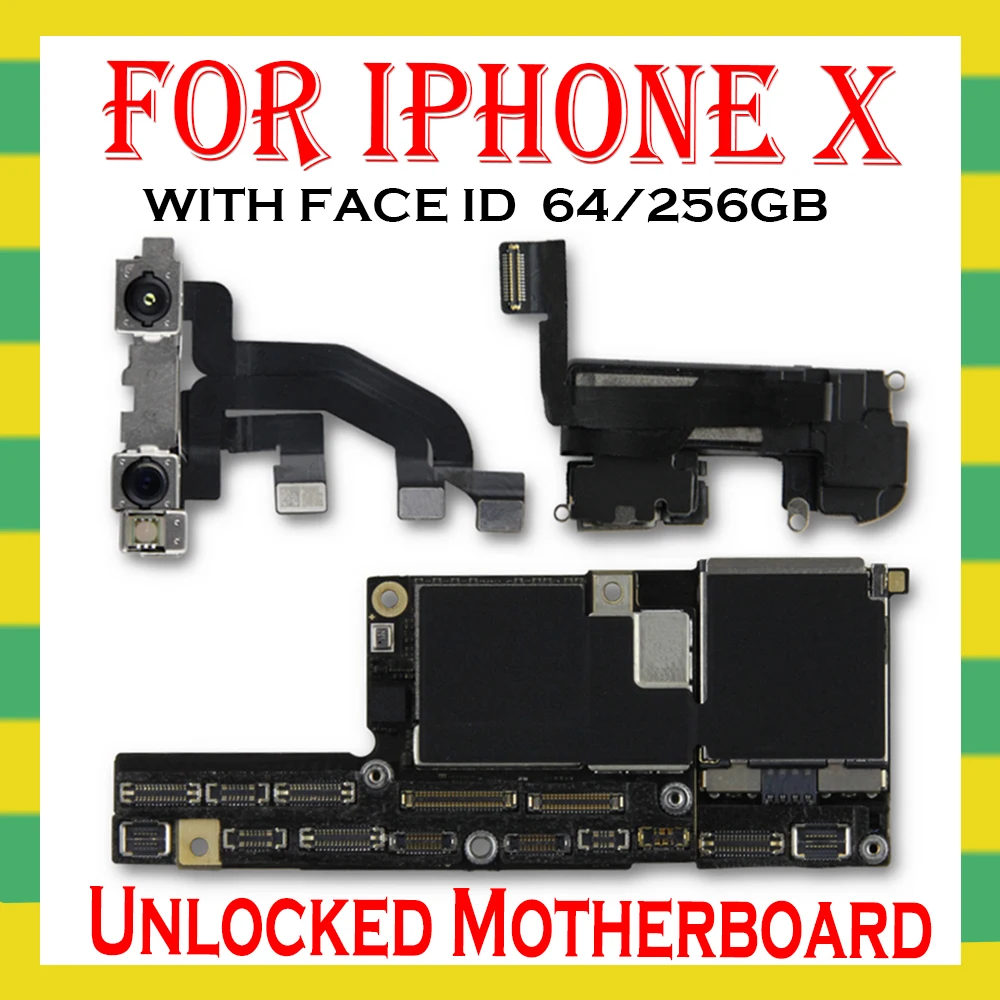 Оригинальная материнская плата для iPhone X логическая с/без распознавания лица с