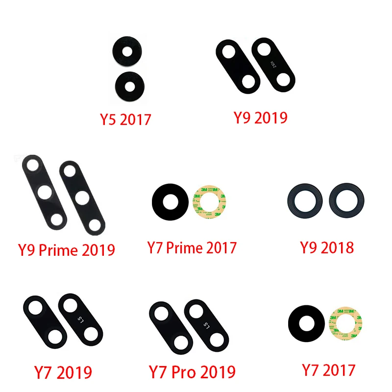 2 шт. для Huawei Y5 Y6 Y7 Pro Y9 Prime 2017 2018 P Smart 2019 стеклянный объектив камеры Задняя
