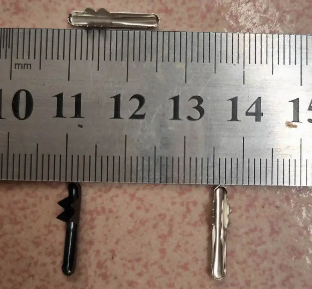 150 шт./лот 1 5 мм ширина x15 длина металлические корешки для эластичных шнуров на