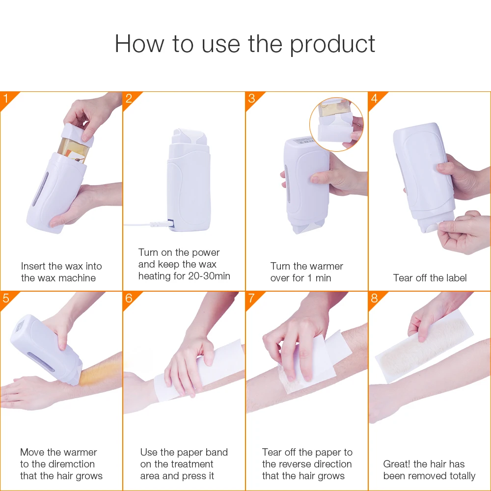 

3 In 1Wax Warmer Hair Removal Tool Electric Wax-melt With Epilator Machine Depilatory Wax Professional Mini SPA Hands Feet