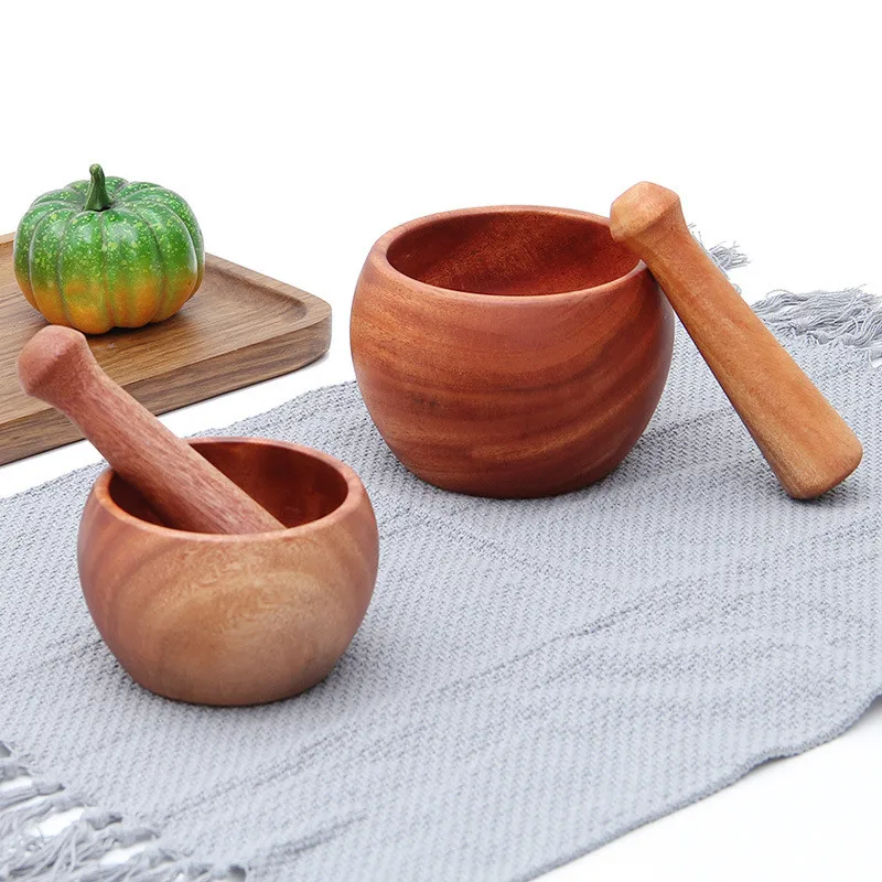 

Wooden Garlic Masher Household Manual Kitchen Solid Wood Small Grinder Kitchenware