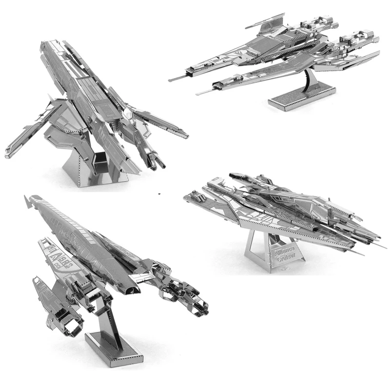 

3D Metal Puzzle Mass Effect Alliance Cruiser Normandy SR2 model KITS Assemble Jigsaw Puzzle Gift Toys For Children