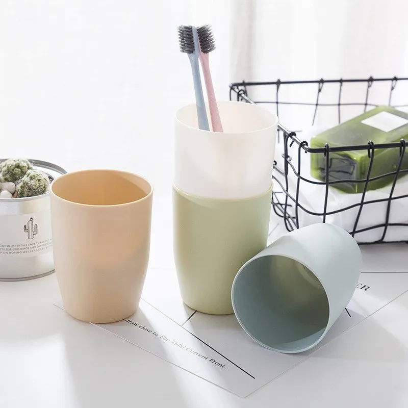 

Thick Circular Bathroom Toothbrush Holder Tooth Mug Tumbler Toothpaste Cup Home Travel Solid Color Toothbrush Holder Cup