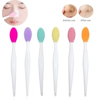 6pcs silicone exfoliating lip brush tools lip scrub brush double sided for gentle cleansing of skin and lips