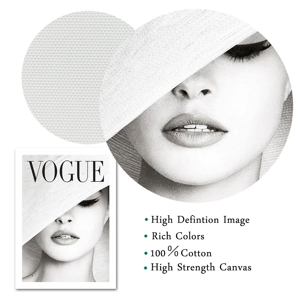 Цитаты черно-белые постеры Vogue beauty Art постер абстрактный холст Картина Настенная художественная Настенная картина для дамского декора комнаты