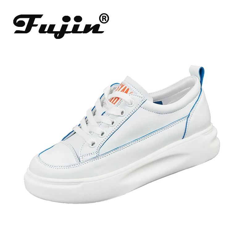 Fujin/тонкие туфли Коллекция 2020 года Сезон весна осень Криперы Обувь на платформе