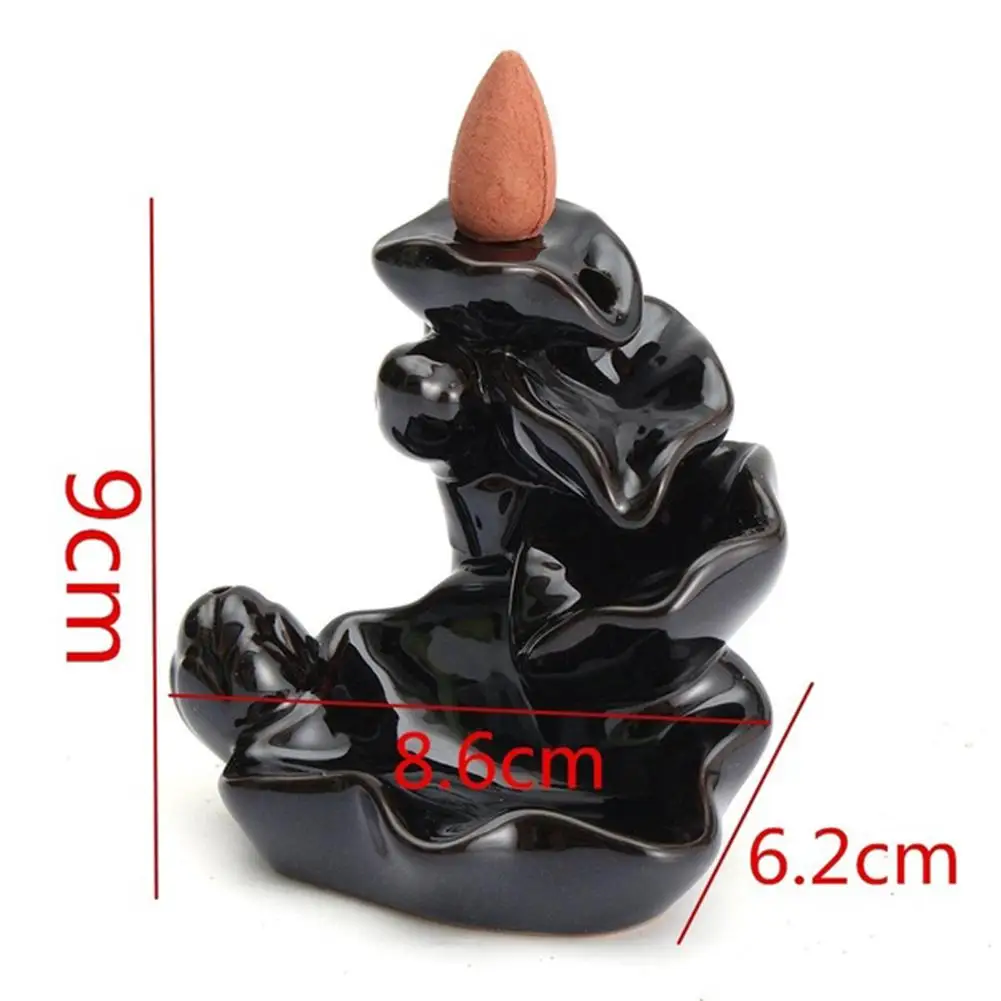 

Diffuser Backflow Ceramic Incense Burner Holder Buddhist Zen Censer Home Decor