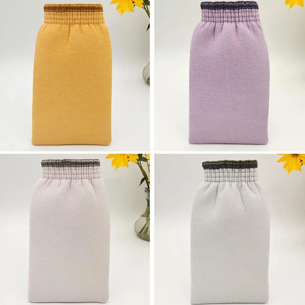 

Shower Scrubber Exfoliating Back Scrub Exfoliating Skid Resistance Body Massage Double Rub Bath Towel Glove Random Color