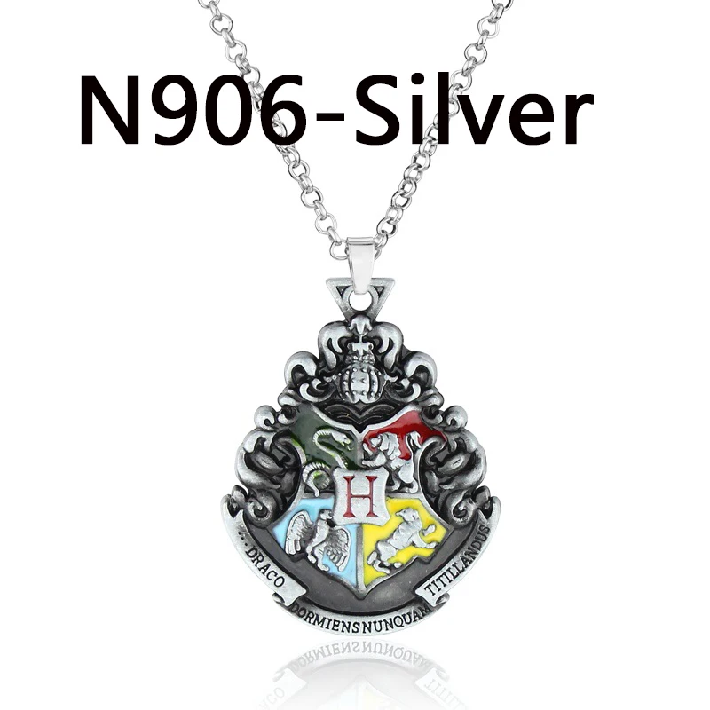 N906-silver Горячая Распродажа ожерелье HP Salazar Slytherin's Relics Slytherin college Treasures Voldemort's Horcruxes Подвеска для поклонников подарок - Окраска металла: N906-silver