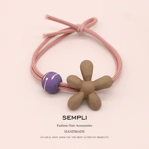 Резинки для волос женские, детские, эластичные, с жемчугом